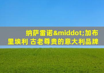 纳萨雷诺·加布里埃利 古老尊贵的意大利品牌
